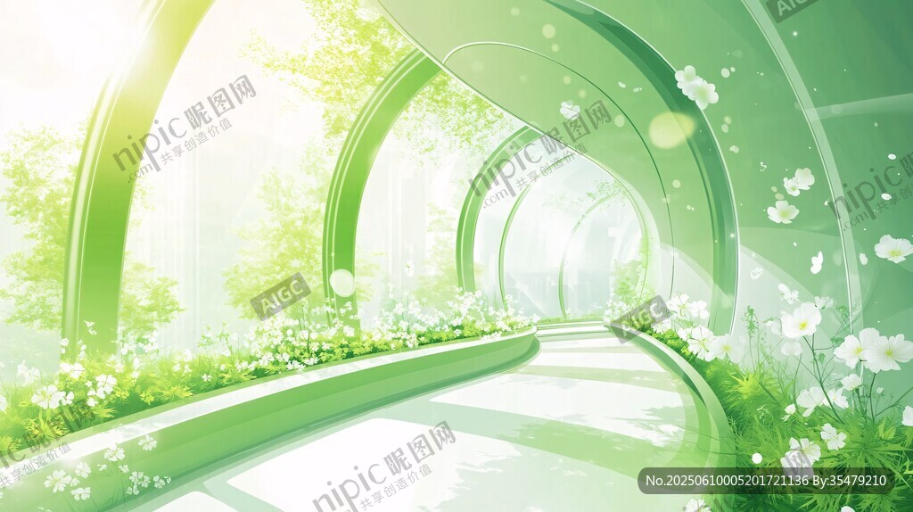 夢幻綠意通道 清新自然風(fēng)