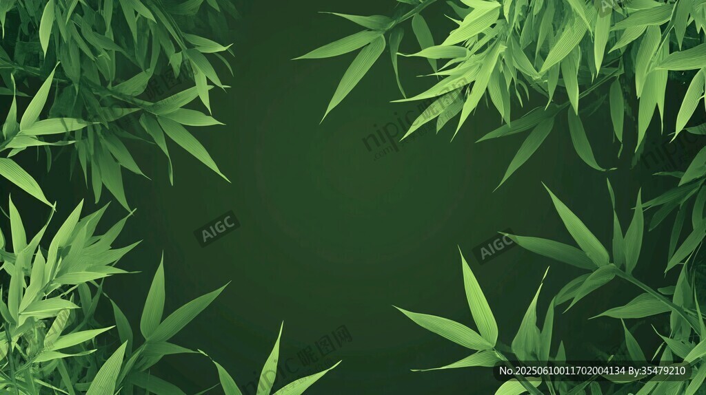 翠綠竹葉背景圖