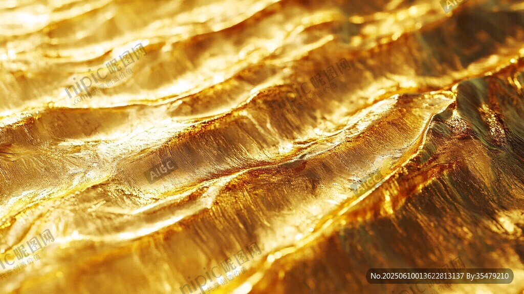 金色紋理波浪質(zhì)感畫面
