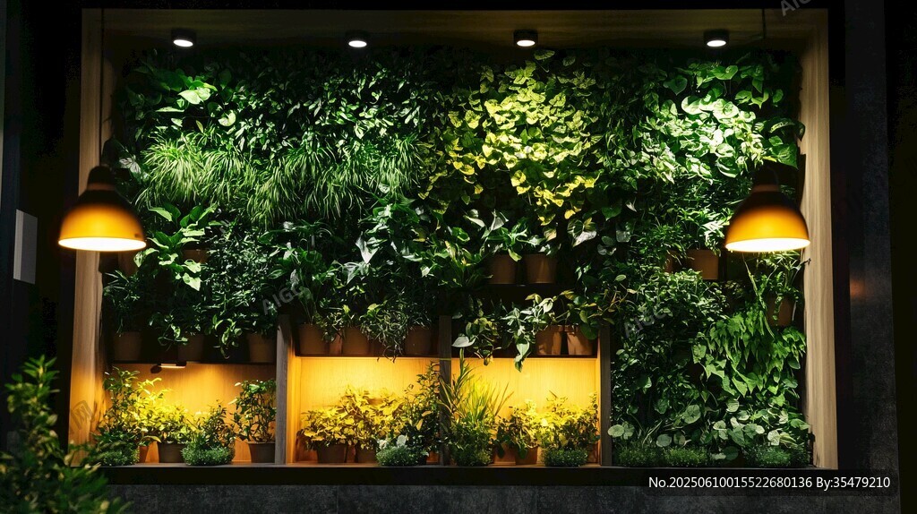 室內(nèi)綠植墻營造自然氛圍
