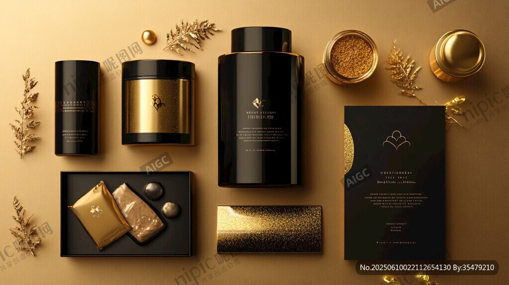 奢華黑金系列包裝設計展示