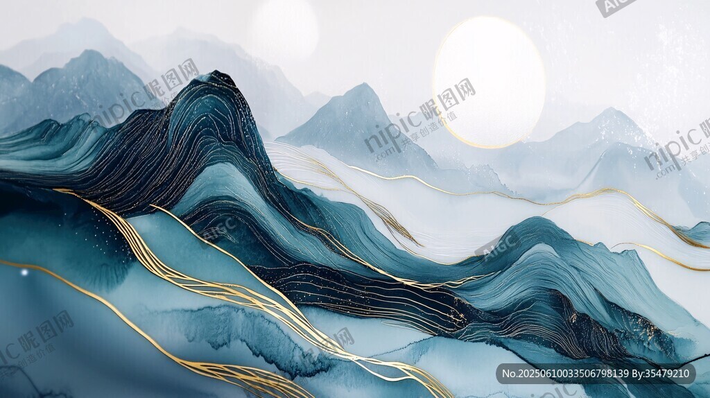 水墨山水間的金韻詩意