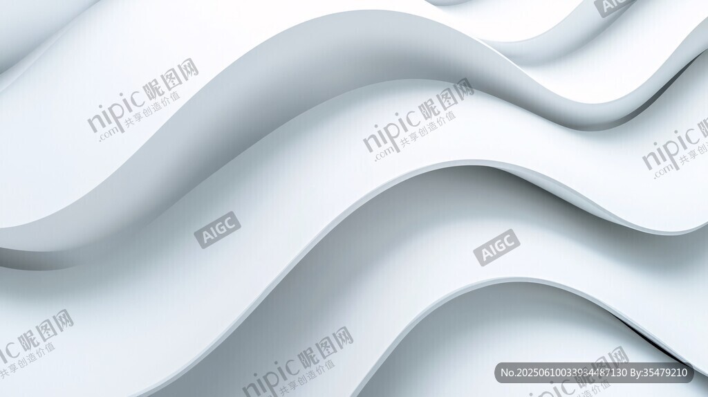 白色波浪抽象背景圖案