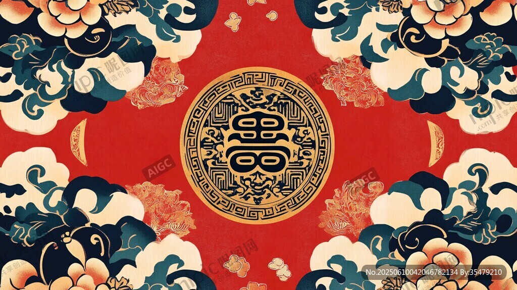 中式喜慶傳統(tǒng)紋樣圖案