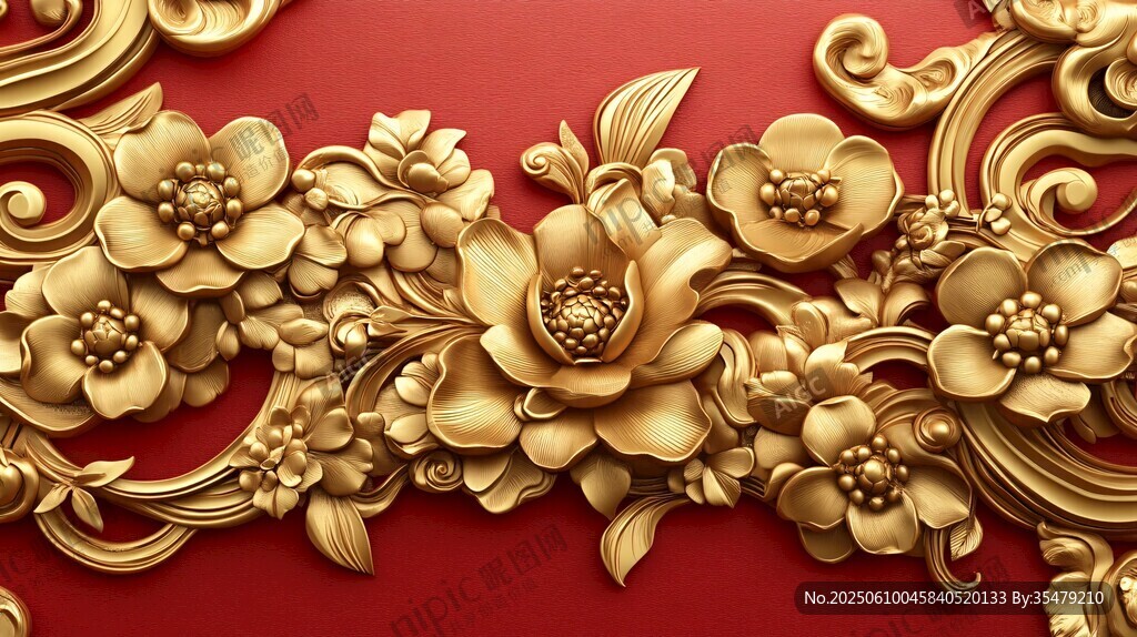 金色雕花裝飾 盡顯華麗