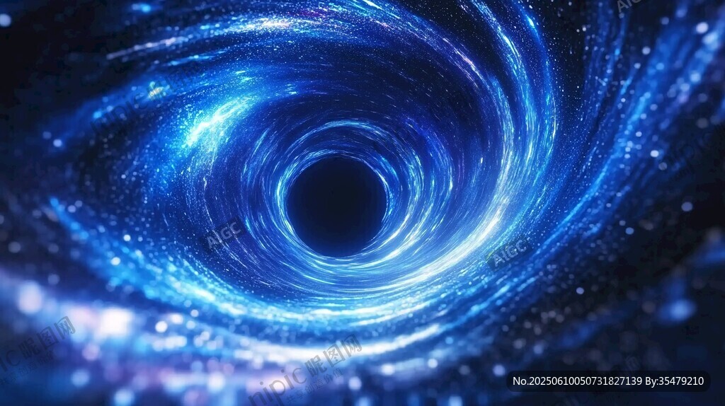 藍(lán)色宇宙漩渦奇幻景象