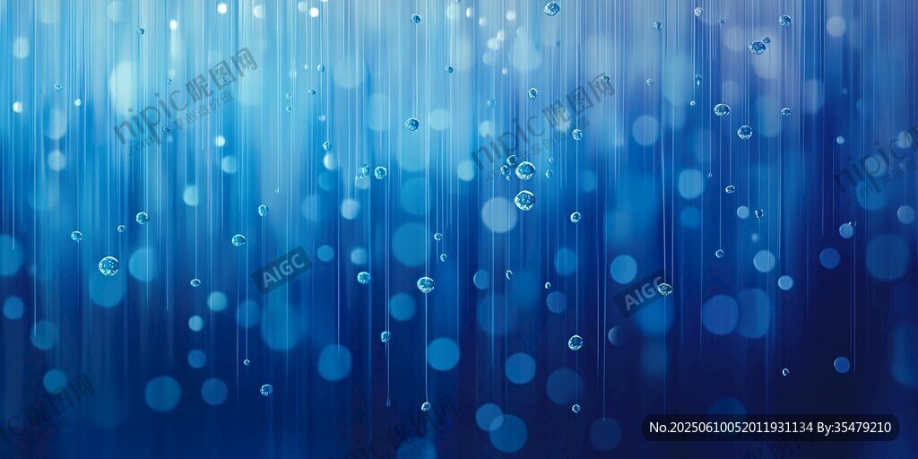 夢幻藍色水滴背景圖案