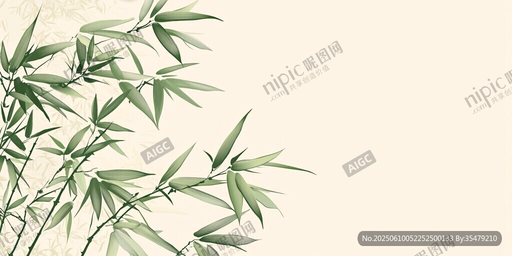 水墨翠竹古風背景圖