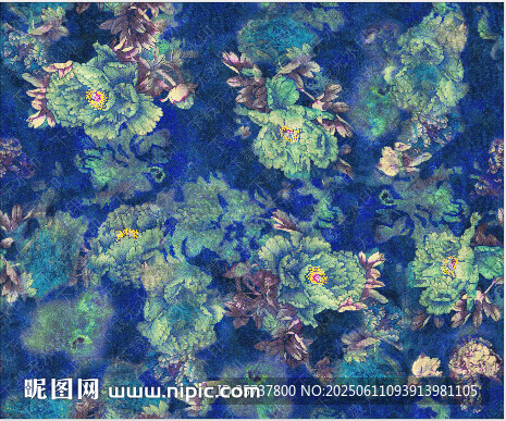 抽象多彩花卉圖案紋理