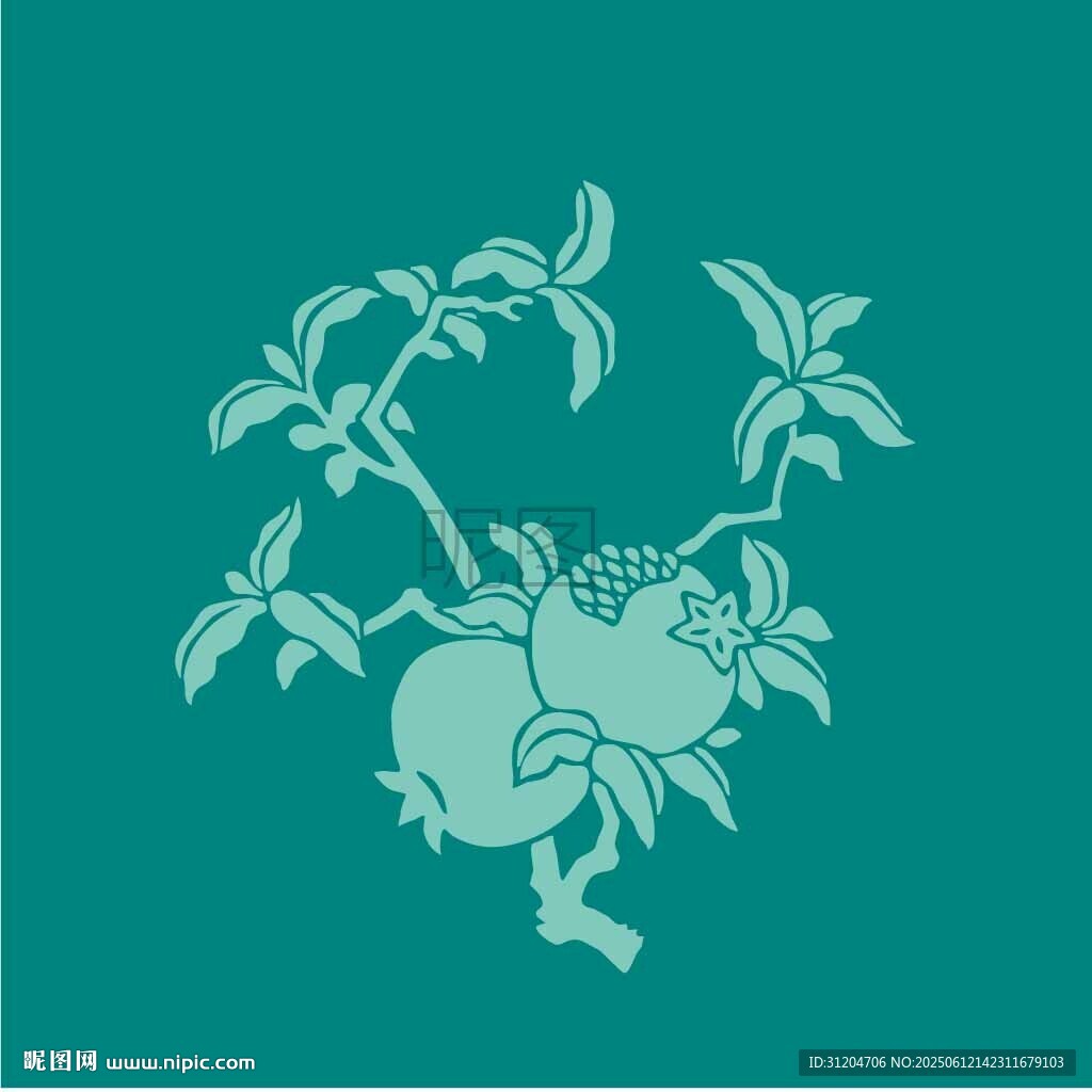 石榴吉祥圖案設計