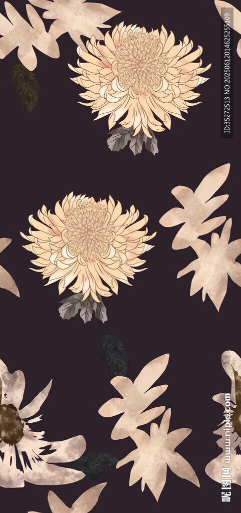 黑色背景上的精致白色花朵