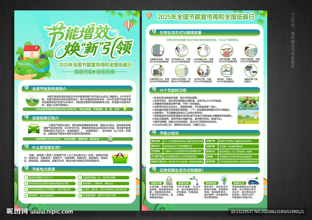 全國節能宣傳周宣傳單