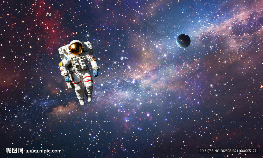 宇宙太空人星空壁畫壁紙