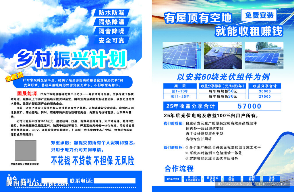 光伏 新能源藍(lán)色宣傳頁