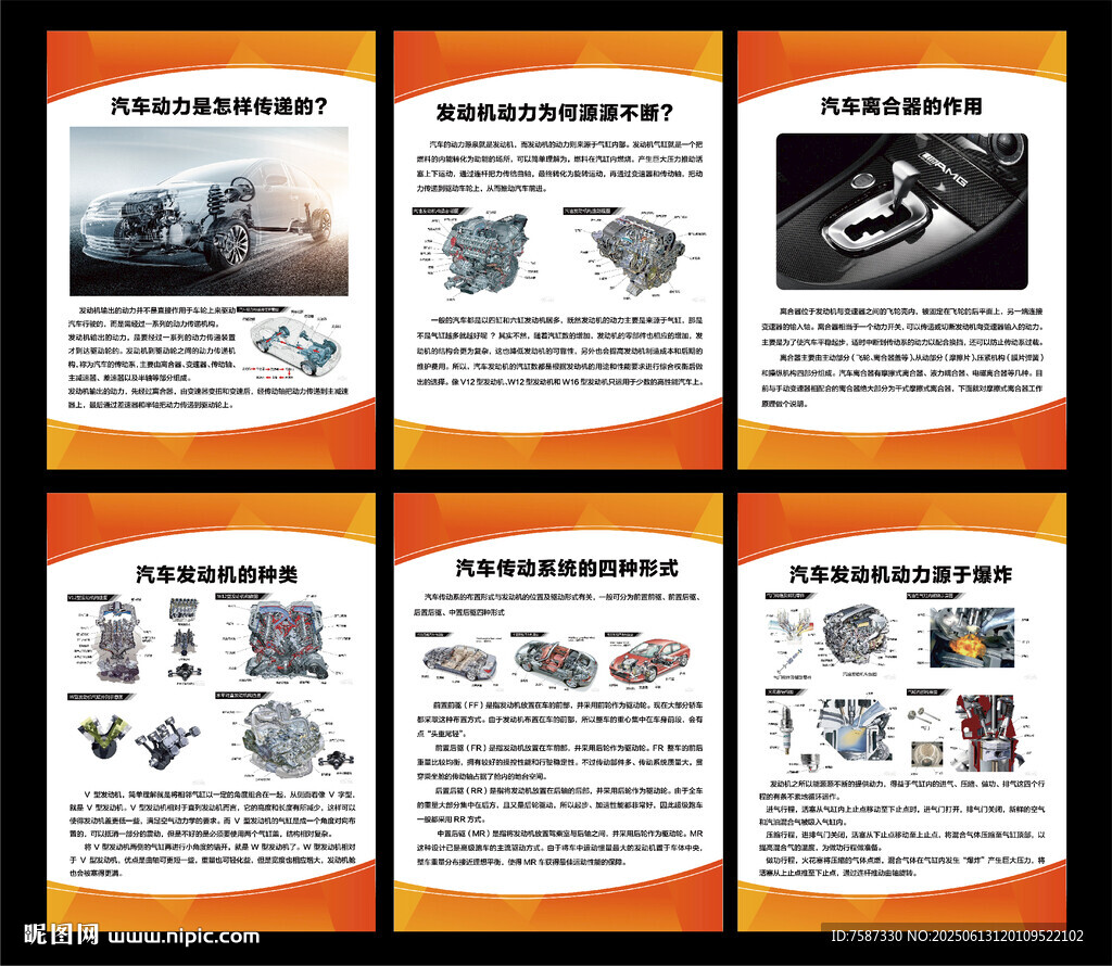 汽車零部件介紹海報(bào)