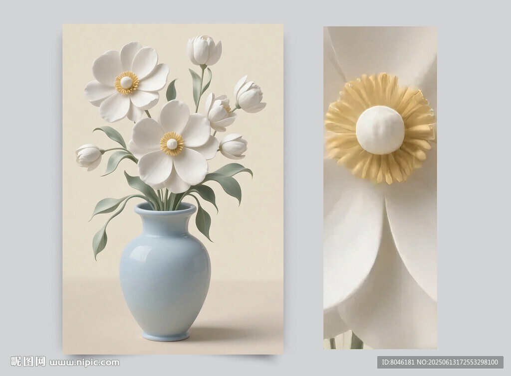 3D花朵裝飾畫玄關