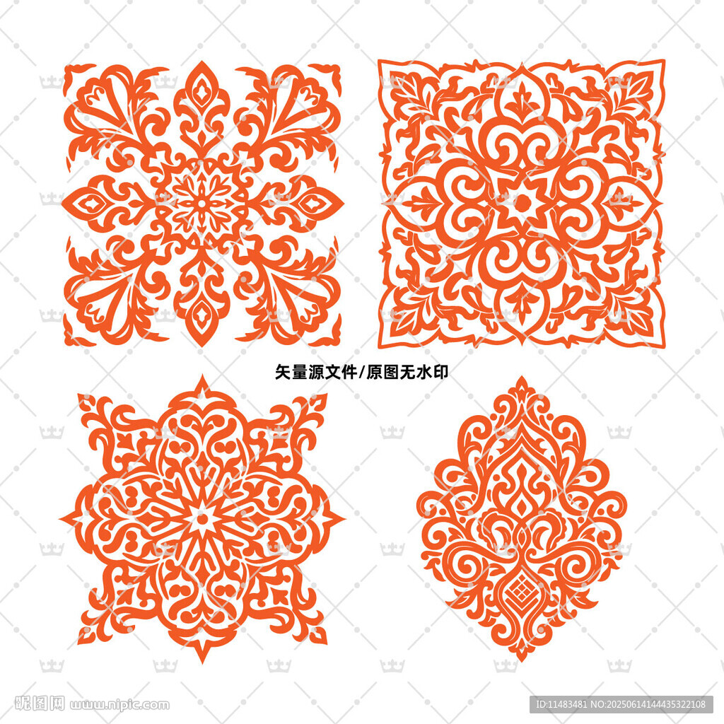 矢量花紋中歐式古典花紋