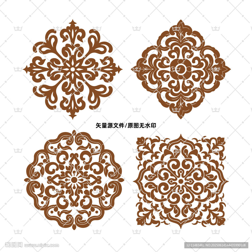矢量中歐式復雜裝飾花紋