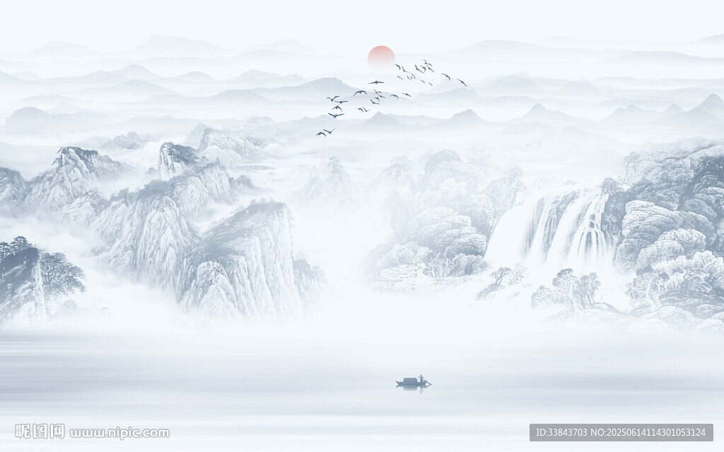 新中式國畫山水畫