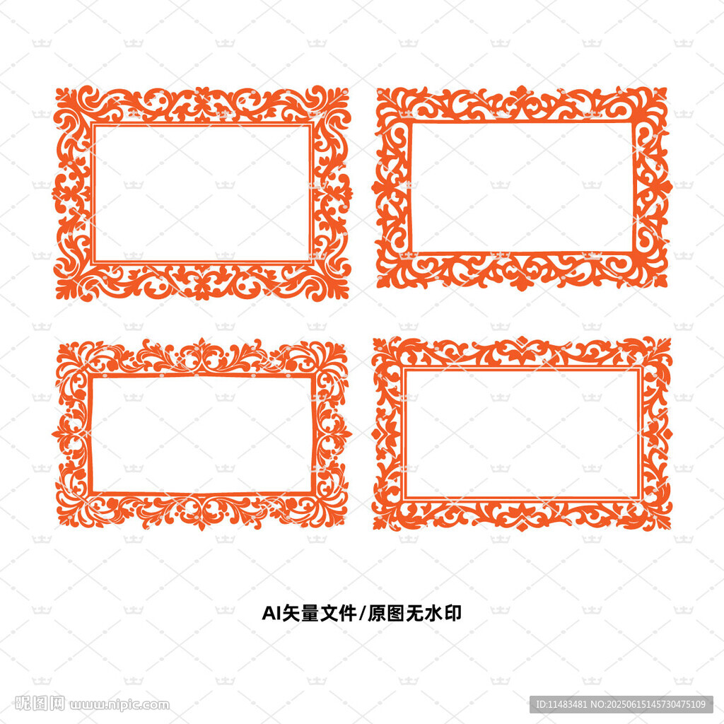 古典復古花紋相框邊框
