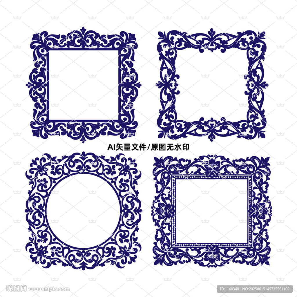 線描花紋相框花框