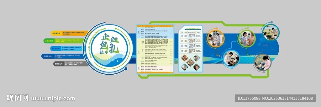 護理專業止血包扎文化墻