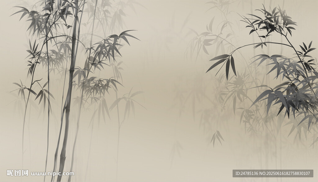 水墨竹影