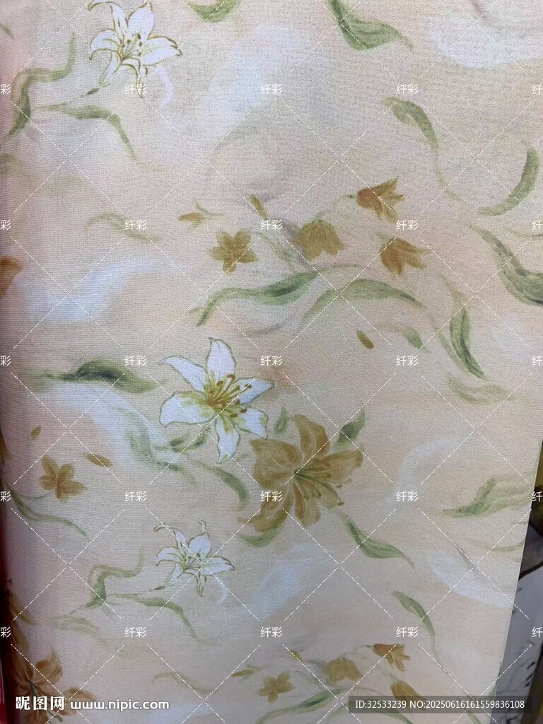 花卉圖案布料紋理