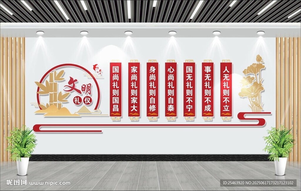 文明禮儀文化墻