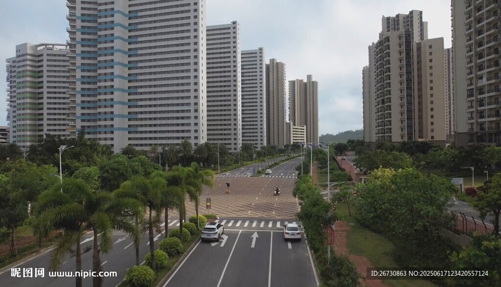 城市高樓景觀俯瞰圖