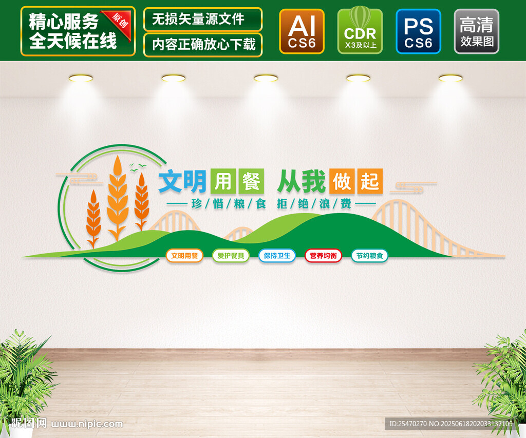 校園食堂文化墻