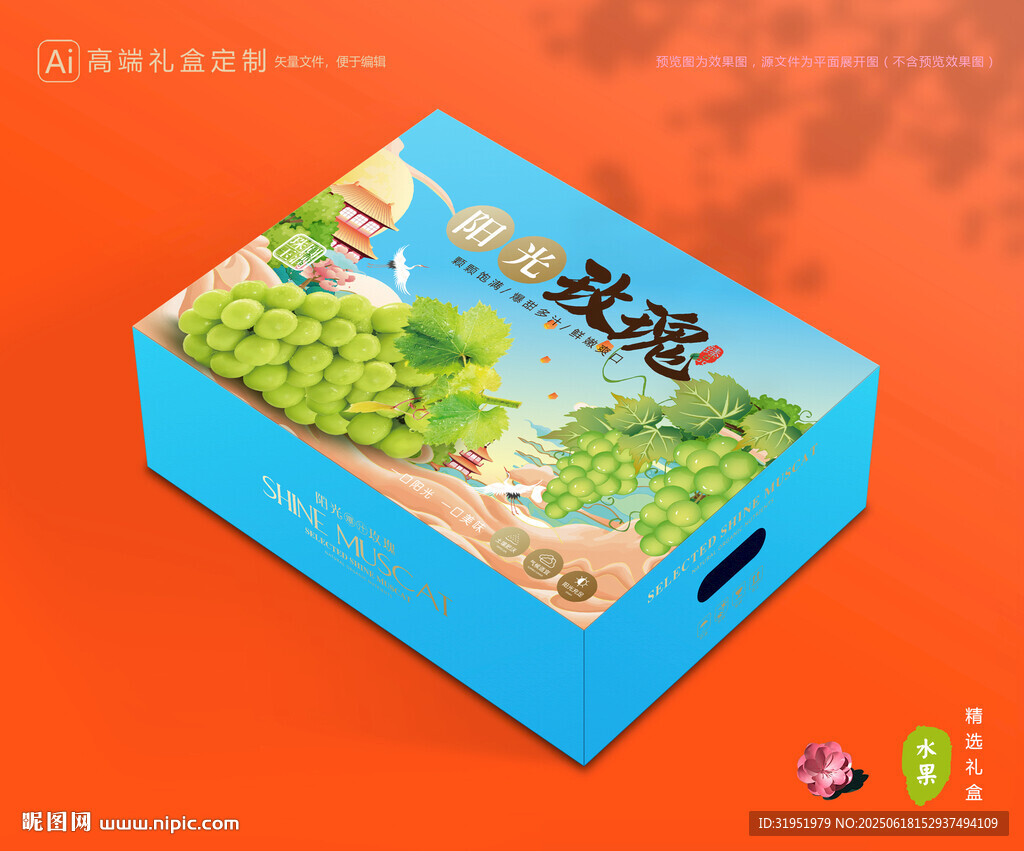 陽光玫瑰包裝 中秋禮盒