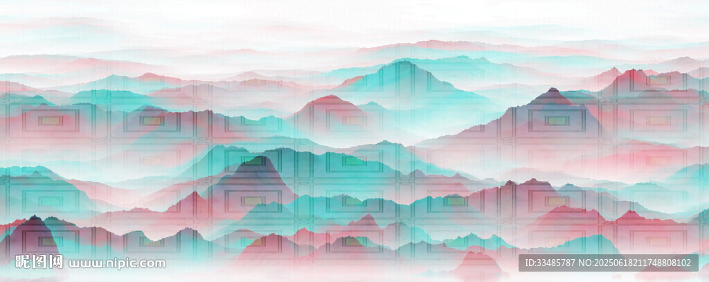 夢幻漸變山水背景圖