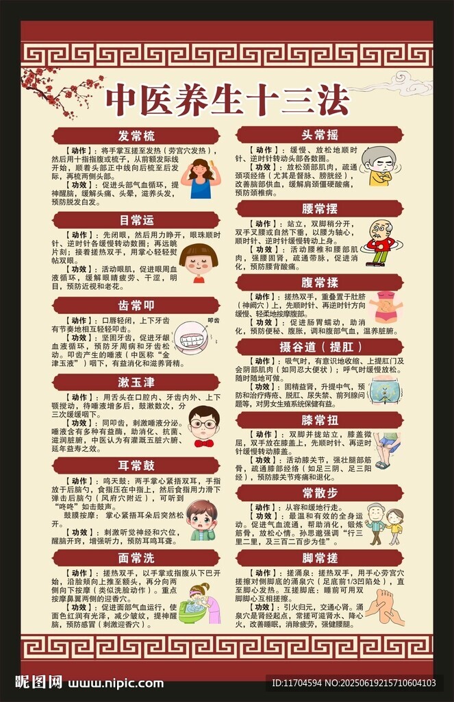 中醫養生十三法海報