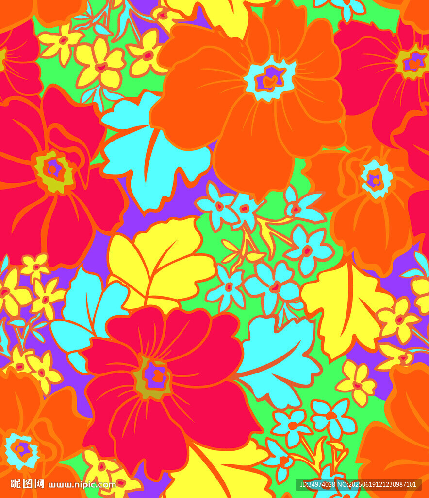 色塊花