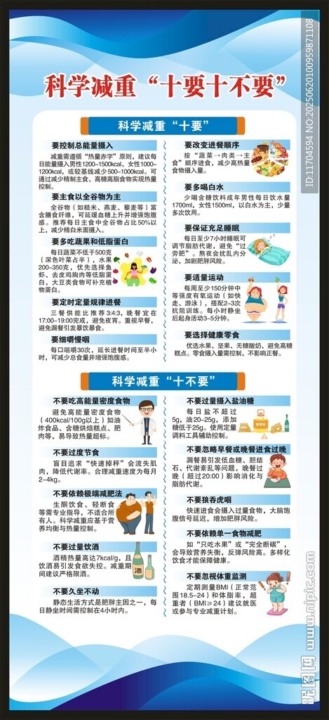 科學減重健康教育知識展架