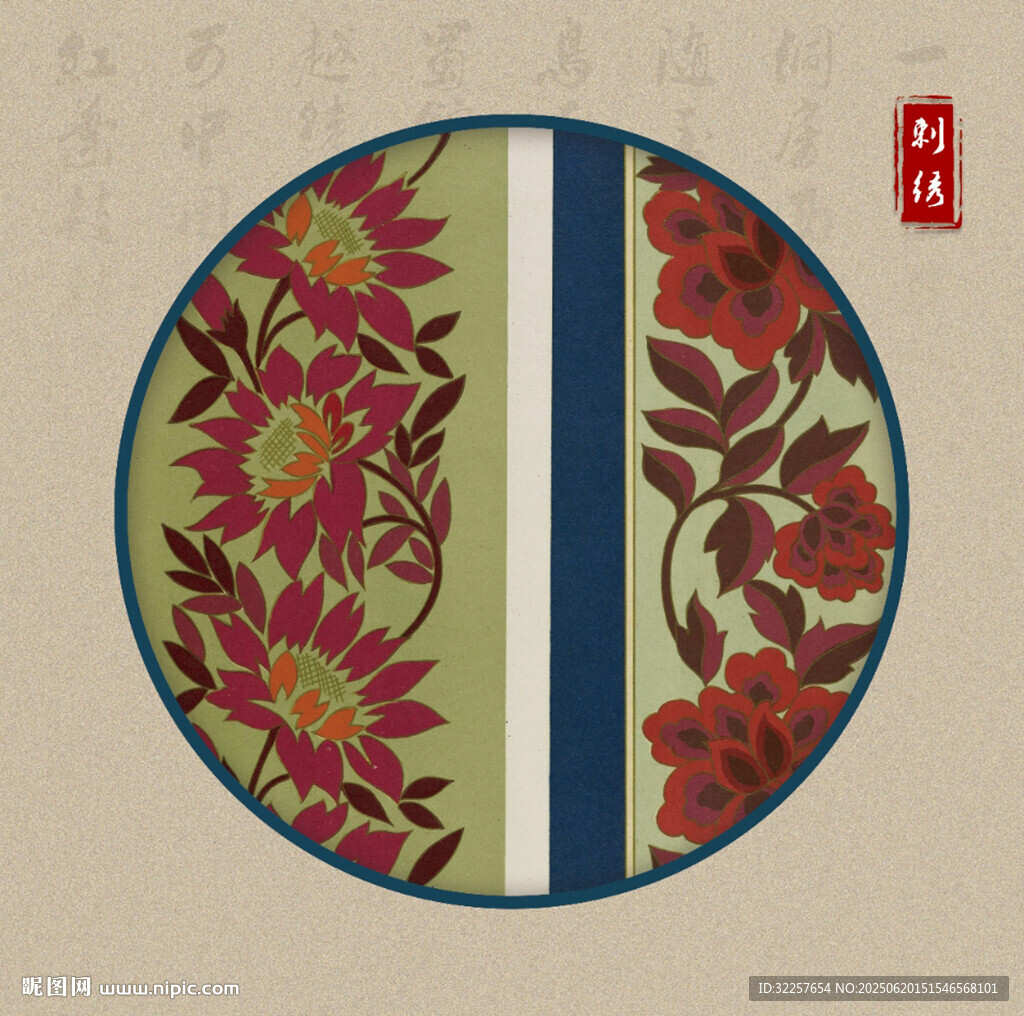 中國傳統刺繡圖案