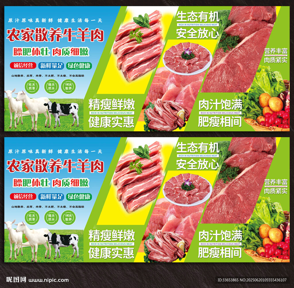 牛羊肉展板