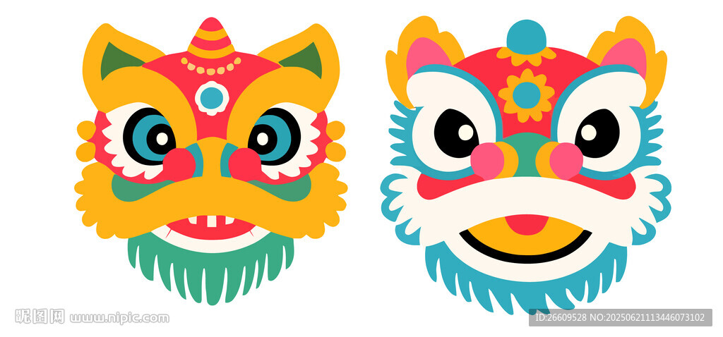 可愛傳統(tǒng)舞獅