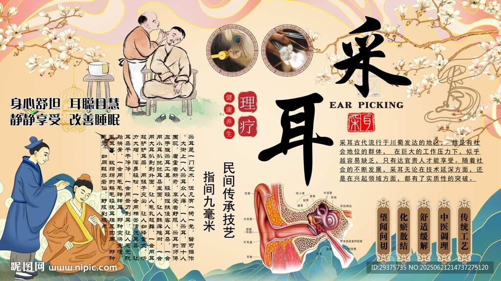采耳背景墻
