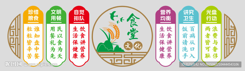 食堂文化墻