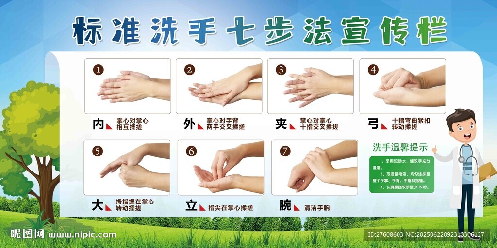 七步洗手法
