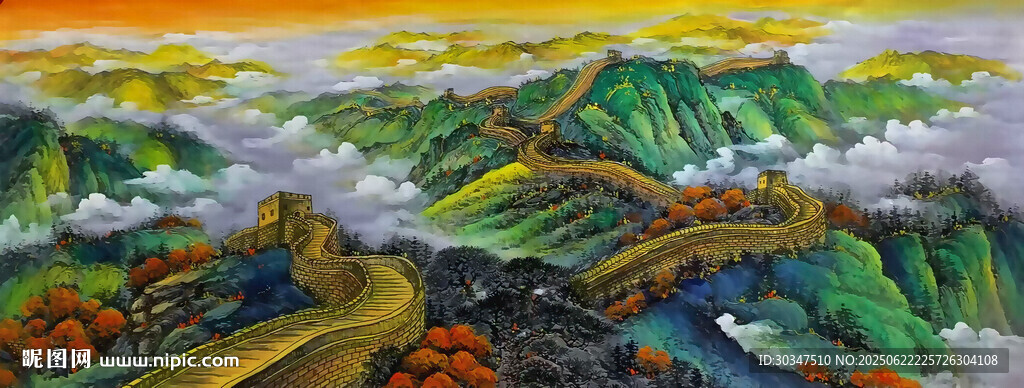 長城國畫客廳山水畫