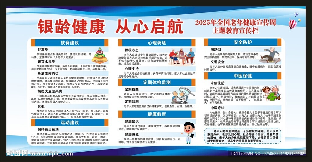 全國(guó)老年健康宣傳周宣傳欄