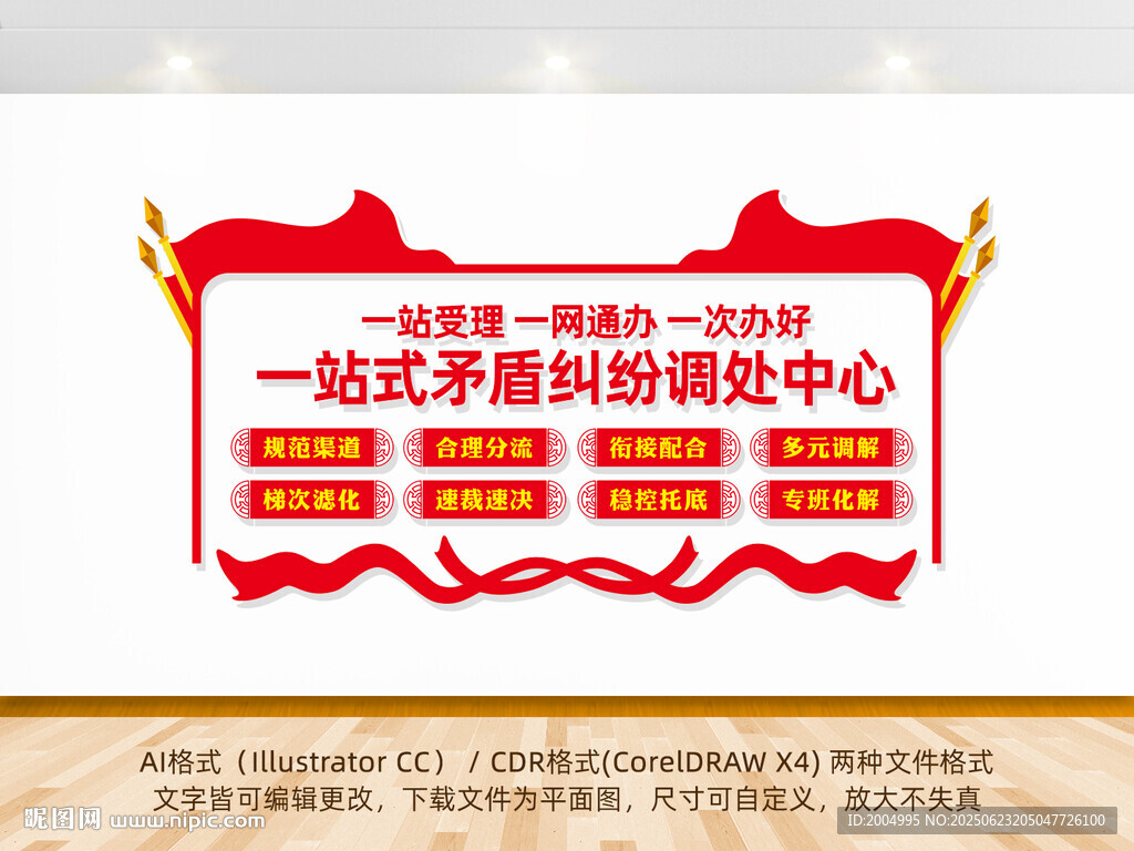 一站式矛盾糾紛調解中心文化墻