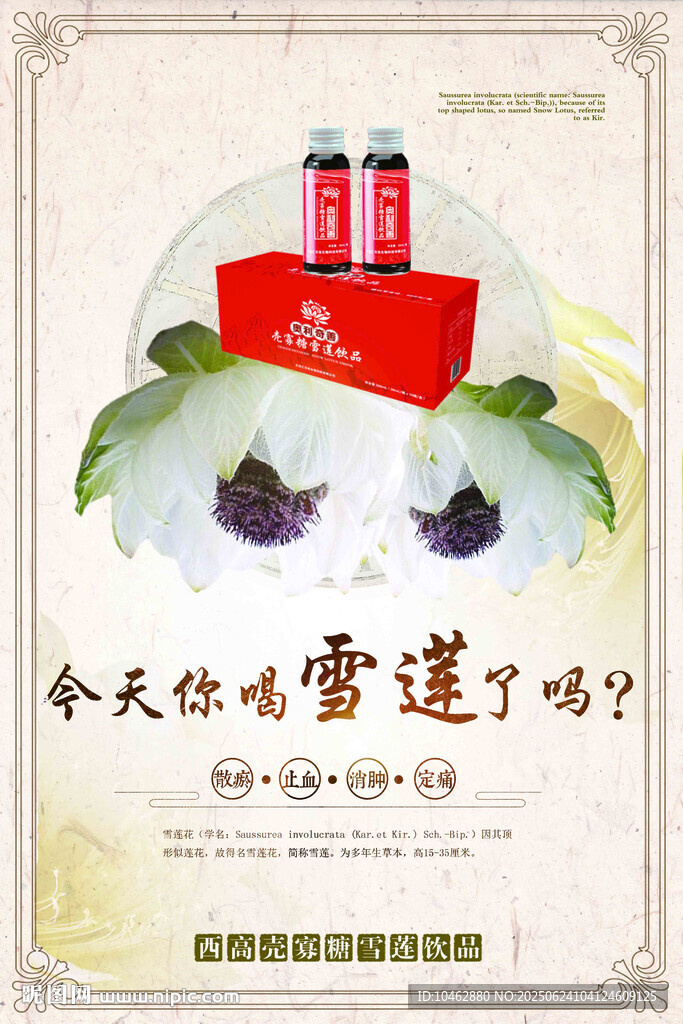 雪蓮產(chǎn)品海報(bào)