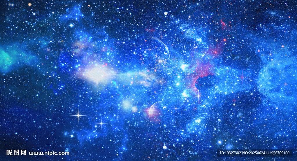 藍(lán)色宇宙星空背景圖