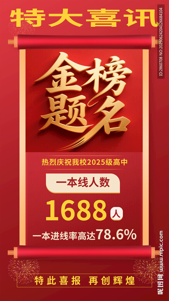 金榜題名海報