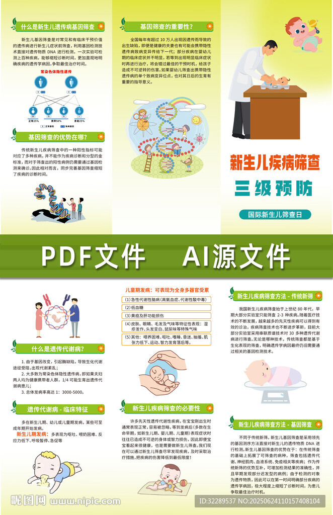 新生兒疾病篩查三級預防折頁