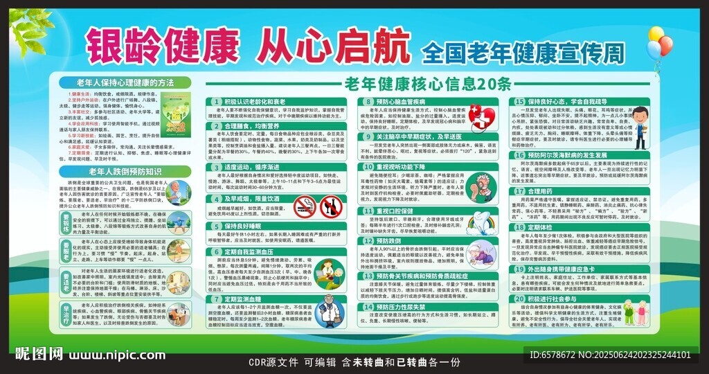 老年健康教育宣傳周宣傳欄